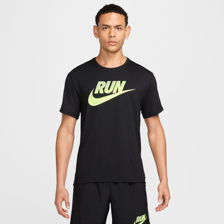 Run Energy Miler SS Top Erkek Siyah Tişört