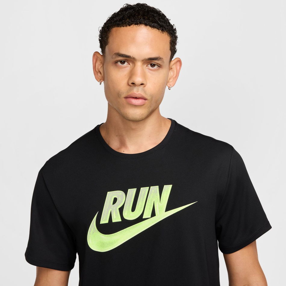 Run Energy Miler SS Top Erkek Siyah Tişört