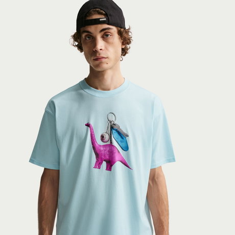 NIKE - SB Tee Dino Keychain Erkek Mavi Tişört (1)