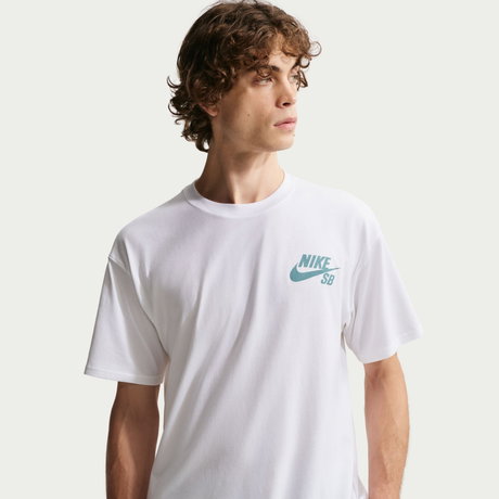 NIKE - SB Tee Logo Erkek Beyaz Tişört