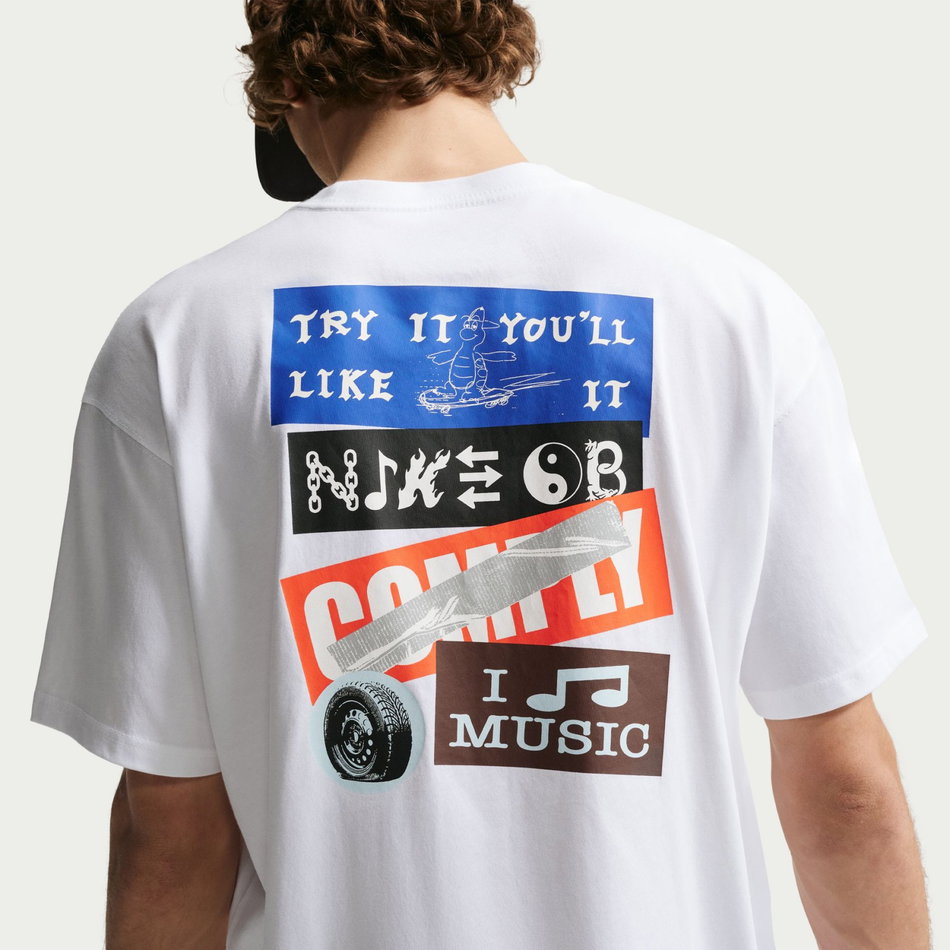 SB Tee Stickers Erkek Beyaz Tişört