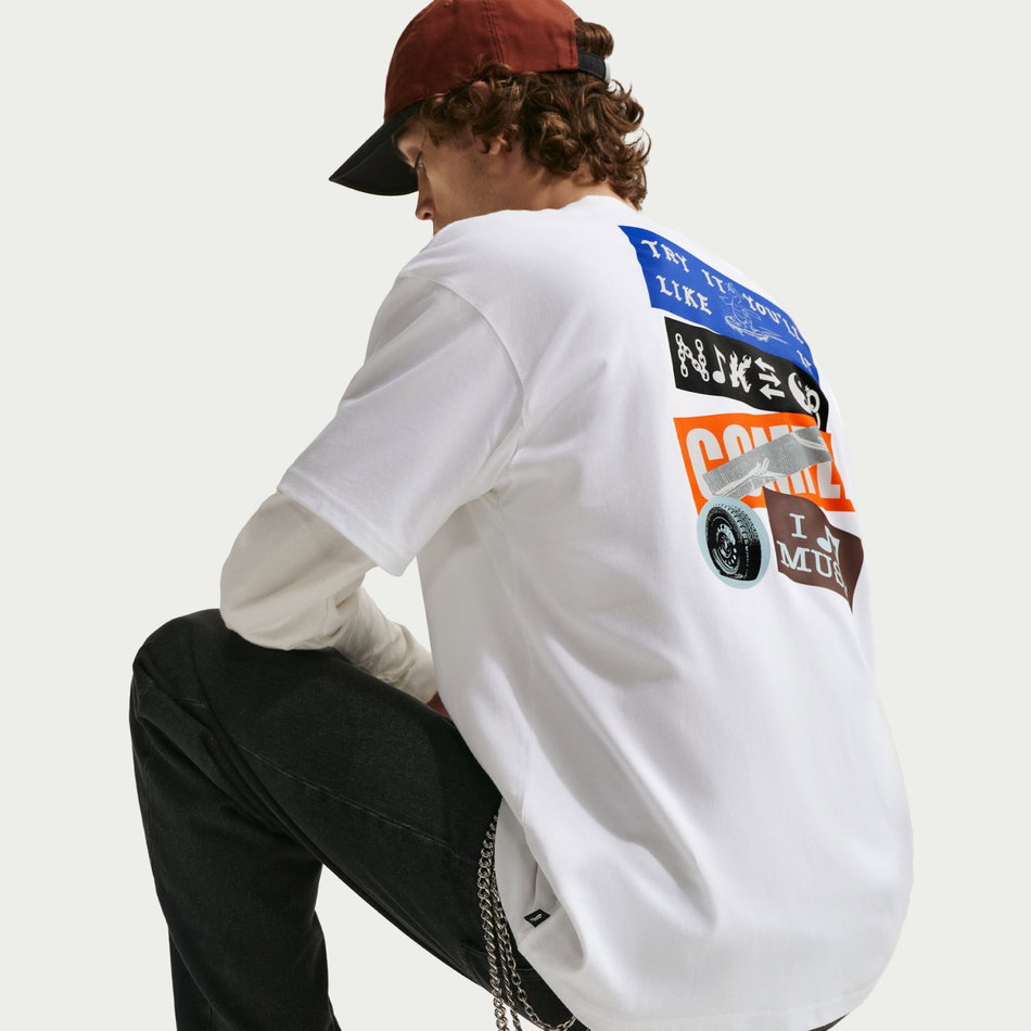 SB Tee Stickers Erkek Beyaz Tişört