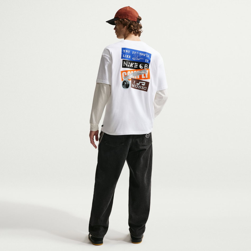 SB Tee Stickers Erkek Beyaz Tişört
