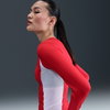 NIKE - Shox LS Top Kadın Siyah Kırmızı Sweatshirt (1)