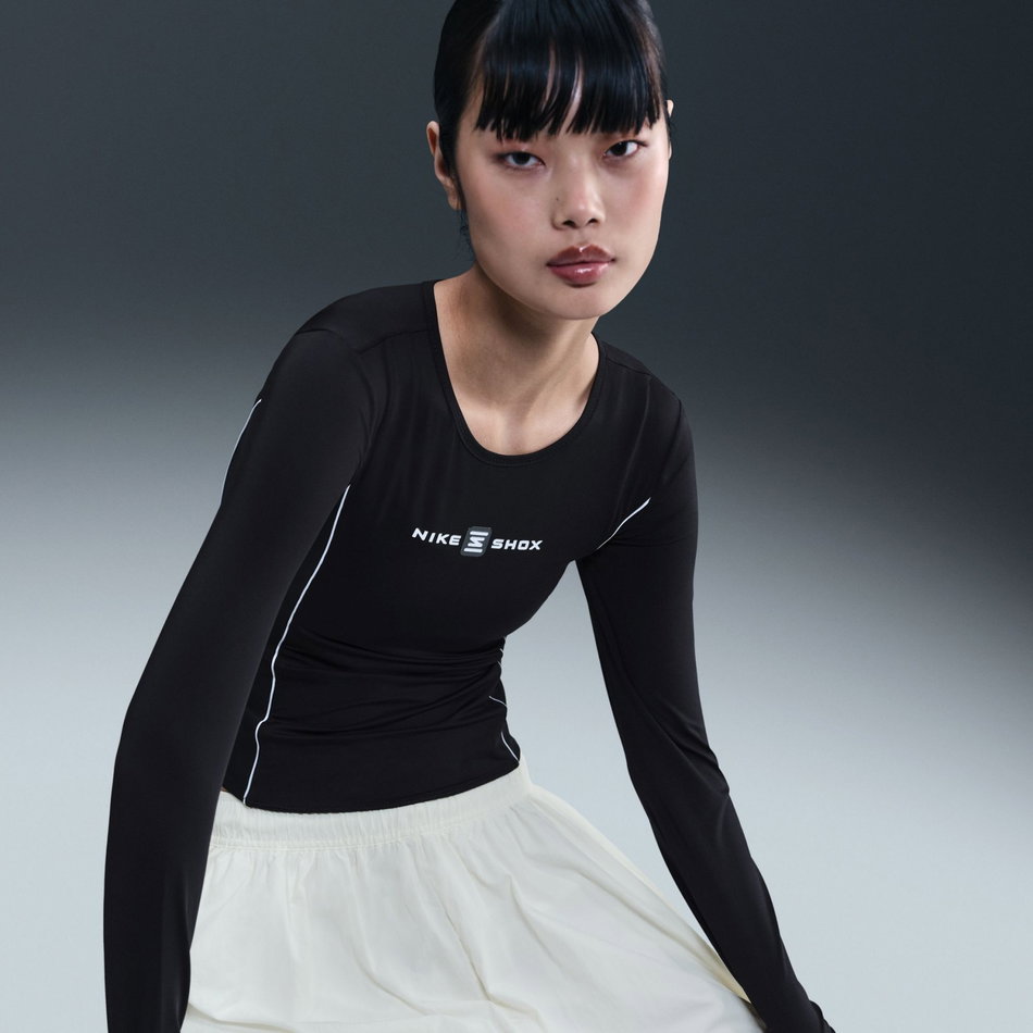 Shox LS Top Kadın Siyah Siyah Sweatshirt