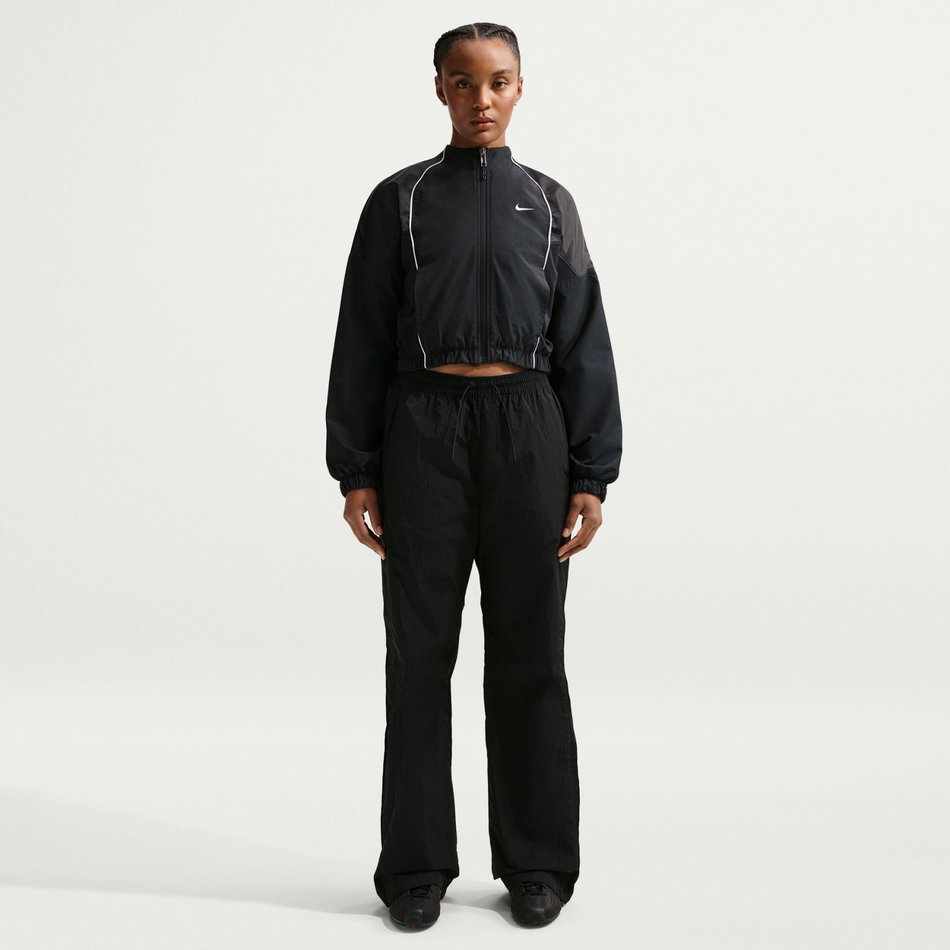 Shrunken Track Jacket Mod Kadın Siyah Ceket