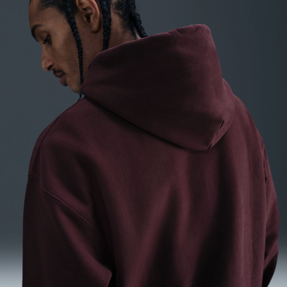 Solo Swoosh BB PO Hoodie Erkek Bordo Sweatshirt