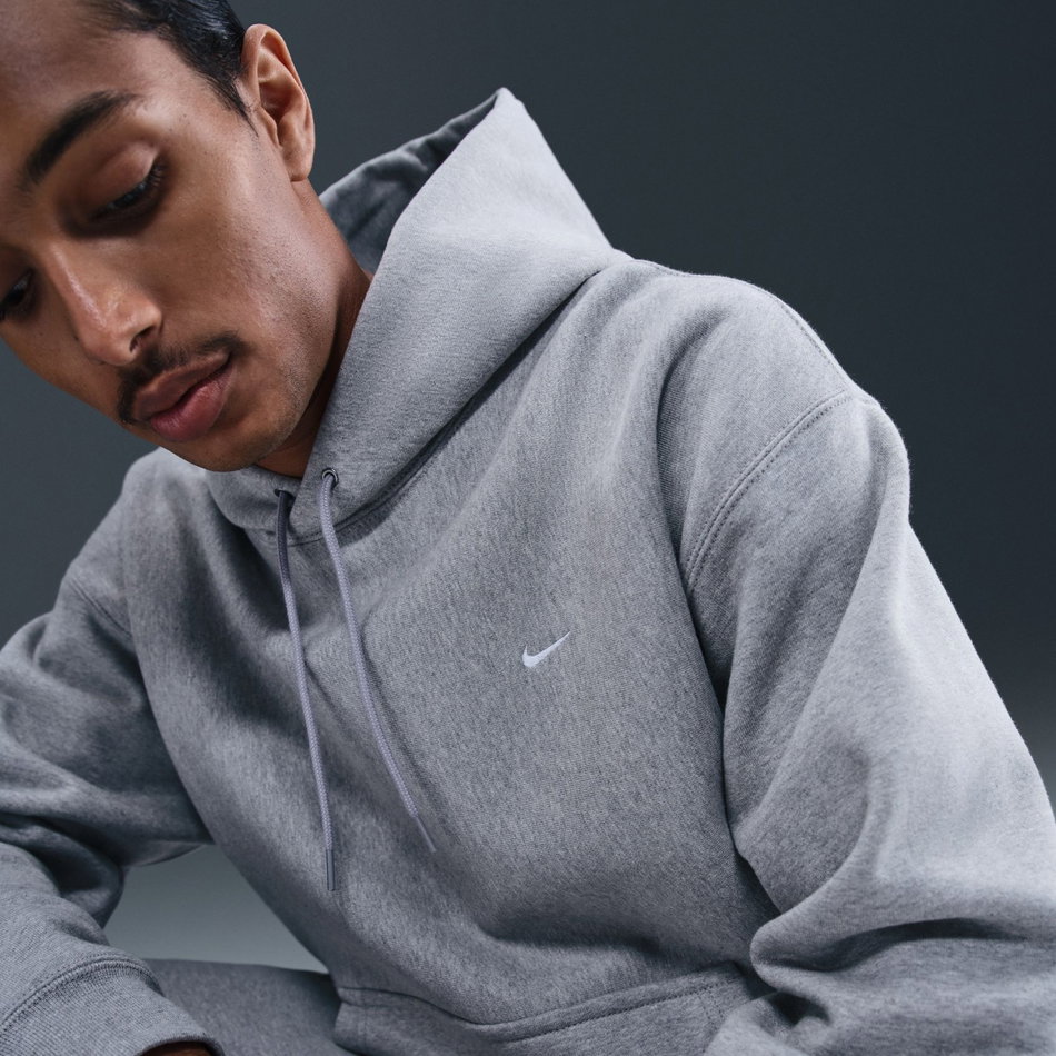 Solo Swoosh BB PO Hoodie Erkek Gri Sweatshirt