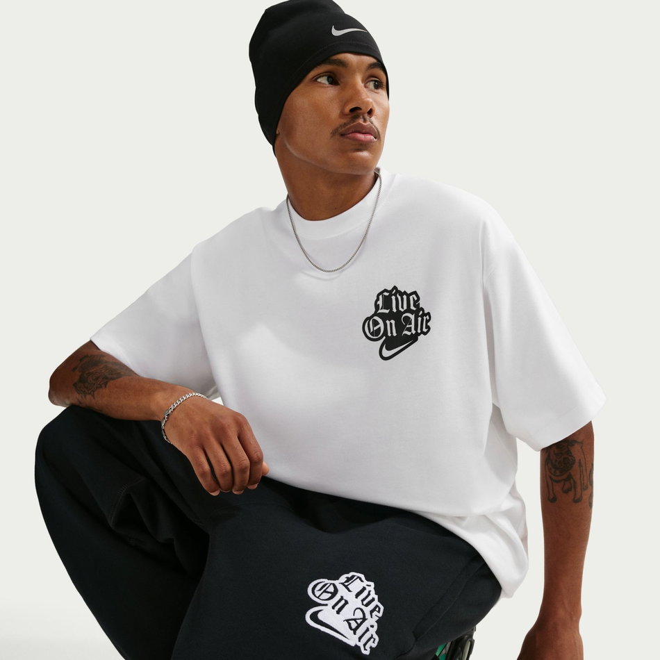 Solo Swoosh Fleece Cuffed Pant Erkek Siyah Eşofman Altı