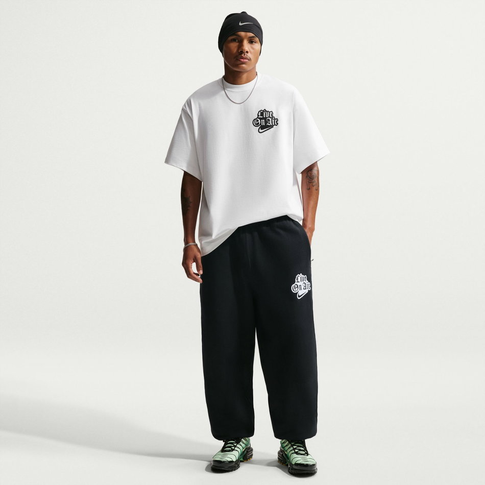 Solo Swoosh Fleece Cuffed Pant Erkek Siyah Eşofman Altı