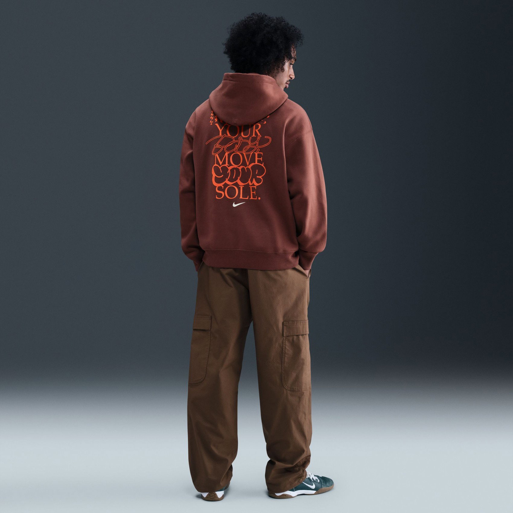 Nike Solo Swoosh Fleece Erkek Kahverengi Sweatshirt IH4293-218