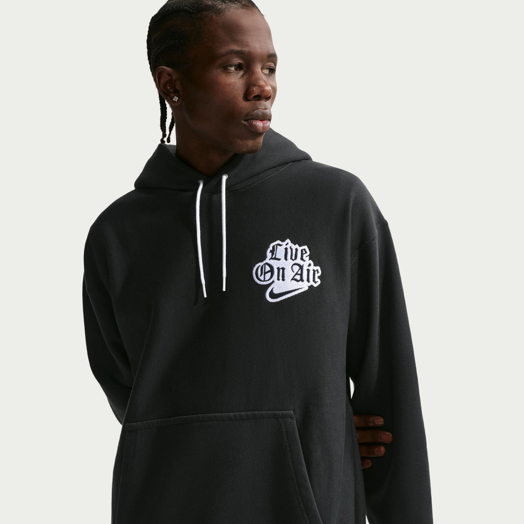 snaked lows SNKD ブラックスウェット　Lサイズ Nike Solo Swoosh Fleece Hoodie Gpx Erkek Siyah Sweatshirt IQ5559-010