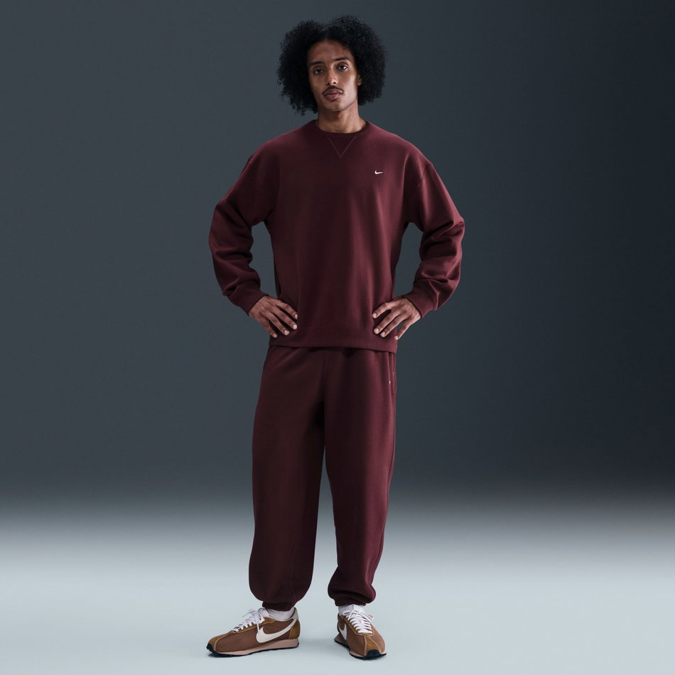 Solo Swoosh LS Crew Erkek Bordo Sweatshirt