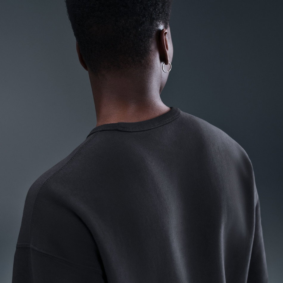 Solo Swoosh LS Crew Erkek Siyah Sweatshirt
