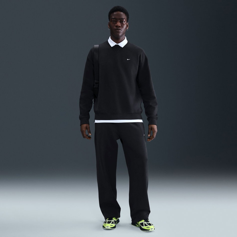 Solo Swoosh LS Crew Erkek Siyah Sweatshirt