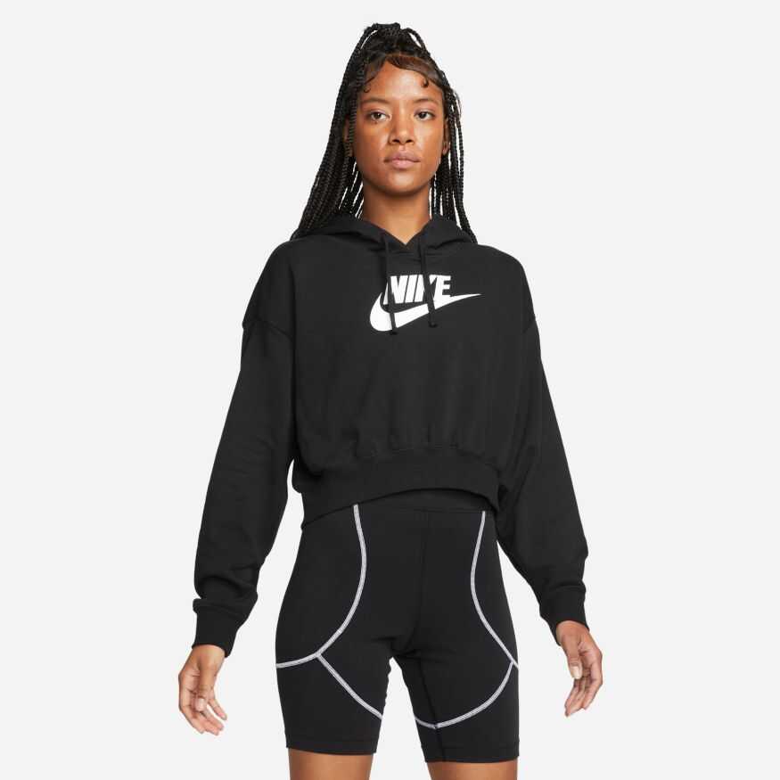 Nike NSW Club Fleece Crop Hoodie Kad n Sweatshirt DQ5850 010