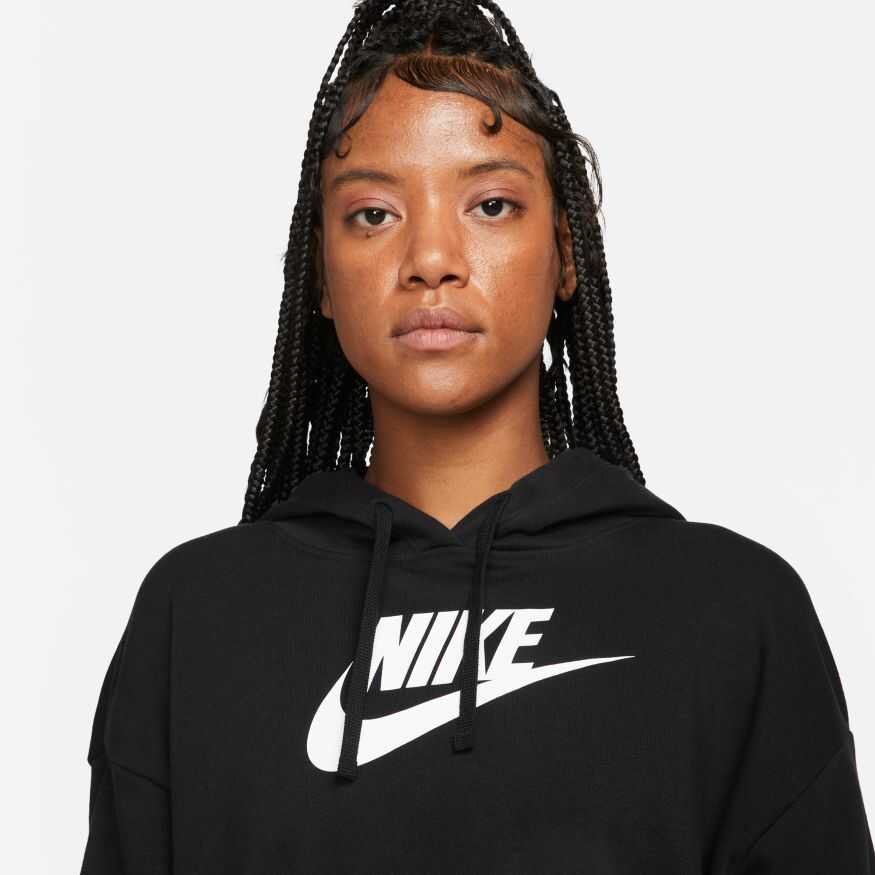 Nike NSW Club Fleece Crop Hoodie Kad n Sweatshirt DQ5850 010