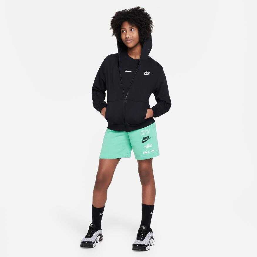 NSW Club Ft Hoodie Full-Zip Ls Lbr Çocuk Sweatshirt