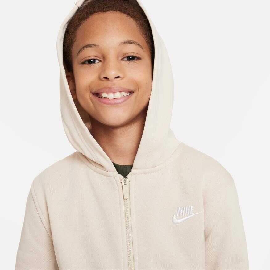 NSW Club Ft Hoodie Full-Zip Ls Lbr Çocuk Sweatshirt