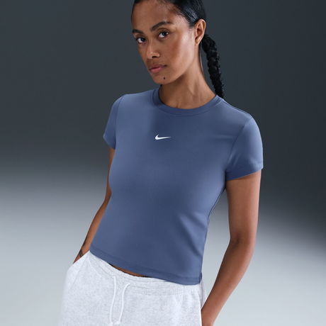 NIKE - Nike Sportswear Crop Kadın Mavi Tişört