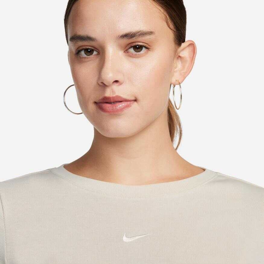 NSW Essentials Ls Crop Top Kadın Sweatshirt
