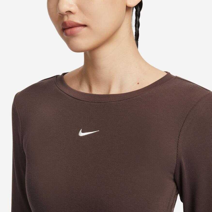 NSW Essentials Ls Crop Top Kadın Sweatshirt