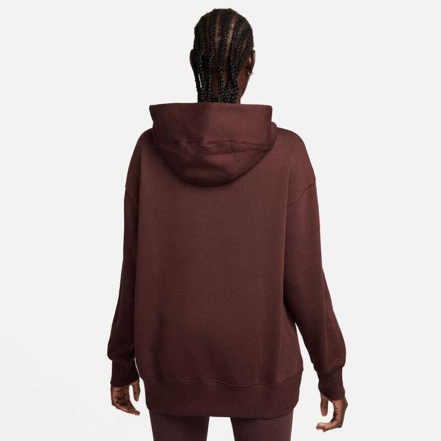 NSW Fleece Os Pullover Hoodie Swoosh Kadın Sweatshirt
