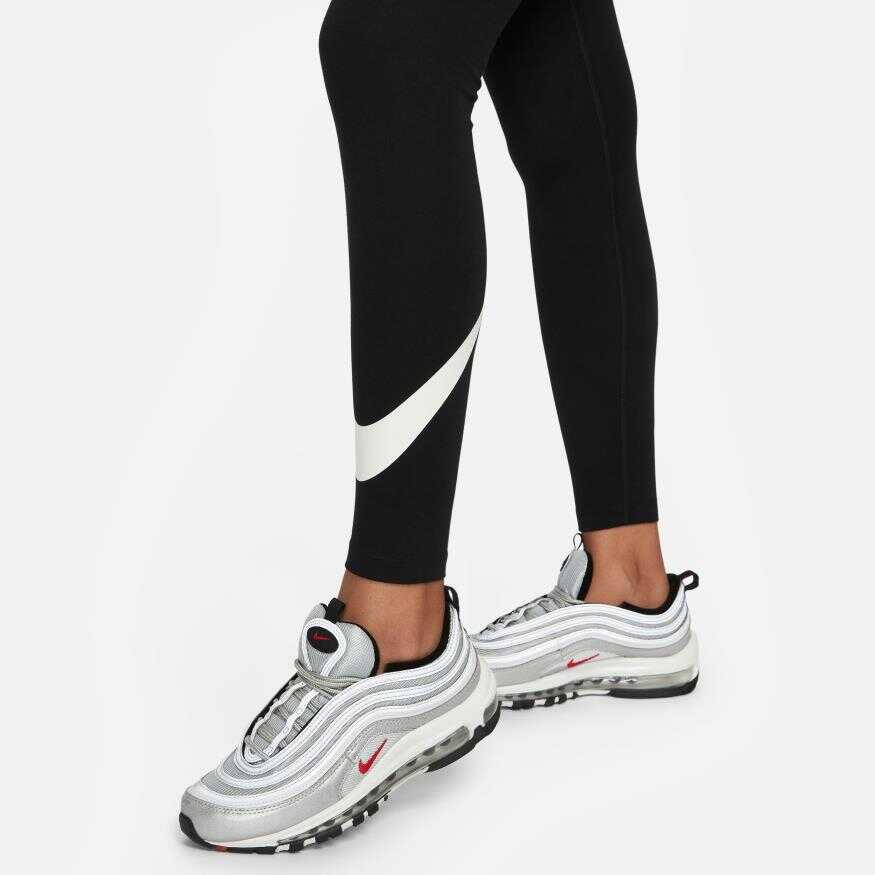 Nike swoosh leggings black best sale