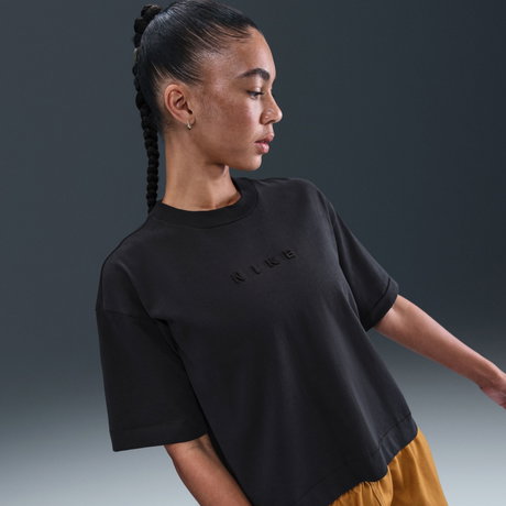 NIKE - Nike Sportswear Luxe SS Boxy Tee Kadın Siyah Tişört (1)