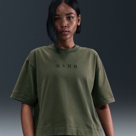 NIKE - Nike Sportswear Luxe SS Boxy Tee Kadın Yeşil Tişört