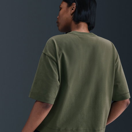 NIKE - Nike Sportswear Luxe SS Boxy Tee Kadın Yeşil Tişört (1)