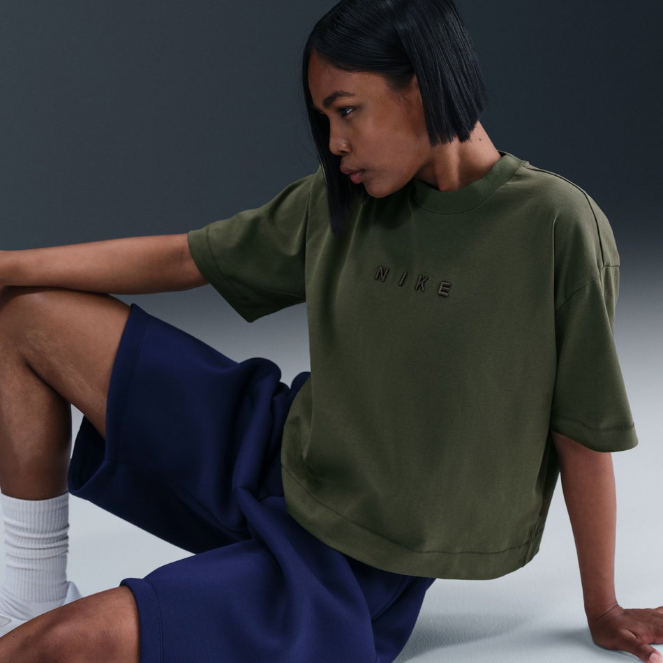 Nike Sportswear Luxe SS Boxy Tee Kadın Yeşil Tişört