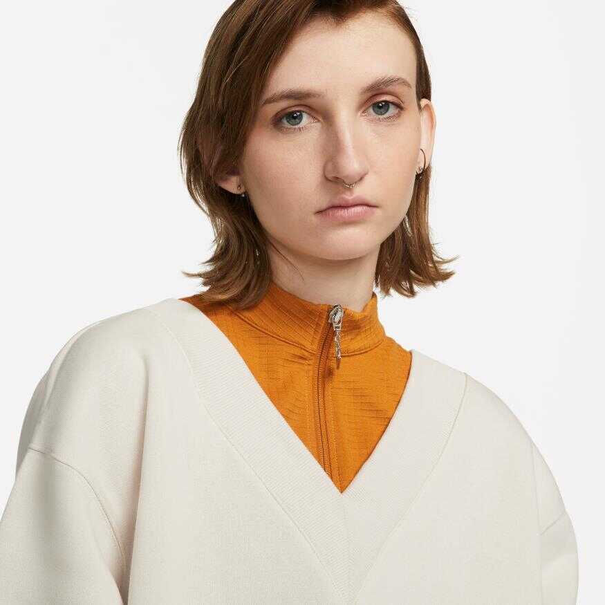 NSW Phoenix Fleece Oversize Vneck Kadın Sweatshirt