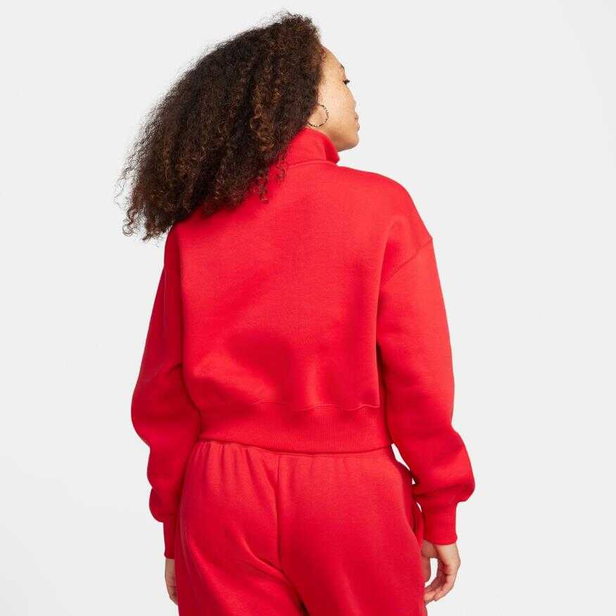 NSW Phoenix Fleece Qz Crop Kadın Sweatshirt