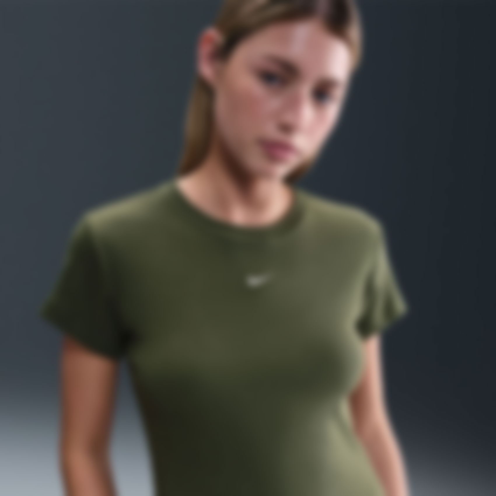 NIKE - Nike Sportswear Rib Tight SS Tee Kadın Tişört