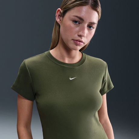NIKE - Nike Sportswear Rib Tight SS Tee Kadın Tişört
