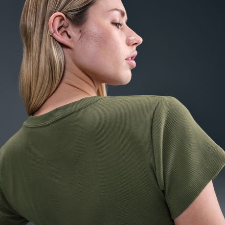 NIKE - Nike Sportswear Rib Tight SS Tee Kadın Tişört (1)