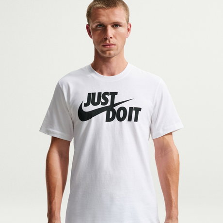 NIKE - NSW Tee Just Do It Swoosh Beyaz Erkek Tişört