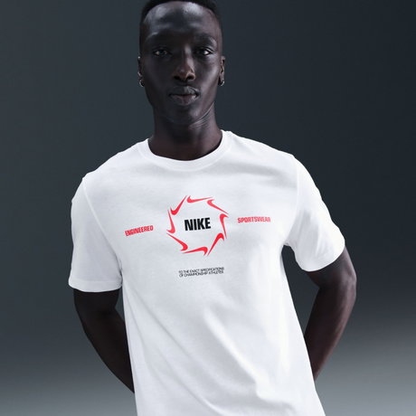 NIKE - Nike Sportswear Tee Swoosh Erkek Beyaz Tişört