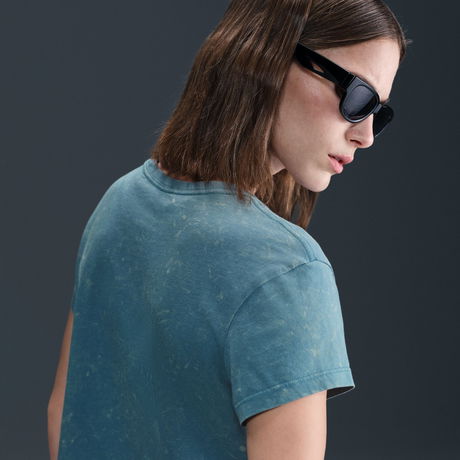 NIKE - SS Tee Wash Kadın Mavi Tişört (1)