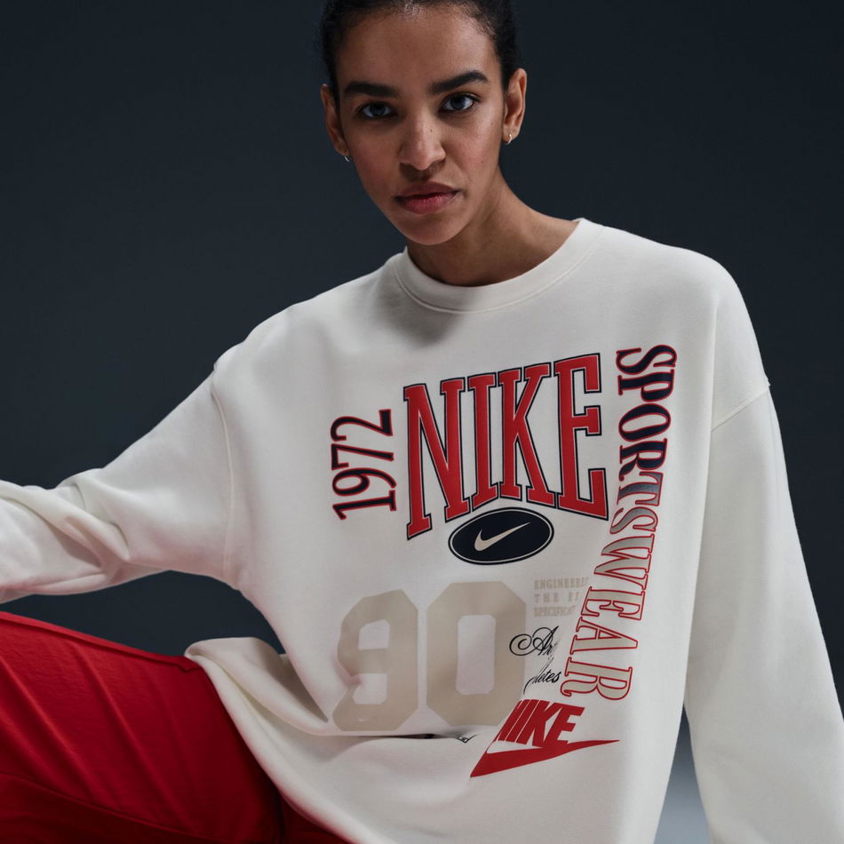 Street Fleece Crew Kadın Beyaz Sweatshirt