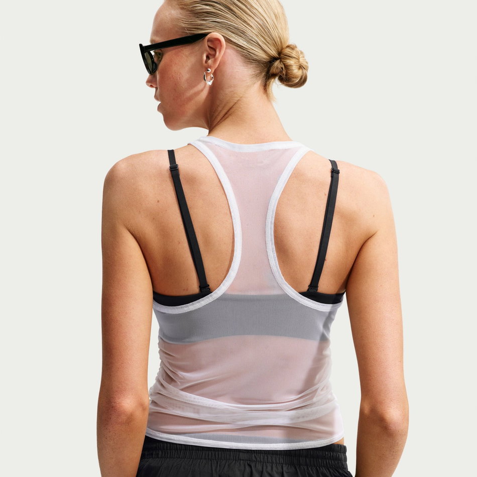 Street Gfx Sheer Tank Kadın Beyaz Atlet