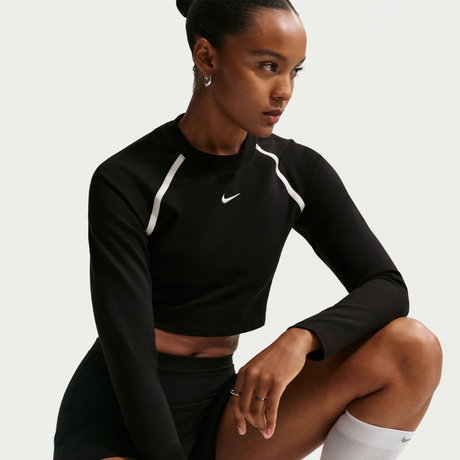 NIKE - Street Ls Body Bold Crew Kadın Siyah Sweatshirt