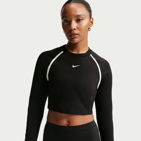 NIKE - Street Ls Body Bold Crew Kadın Siyah Sweatshirt (1)