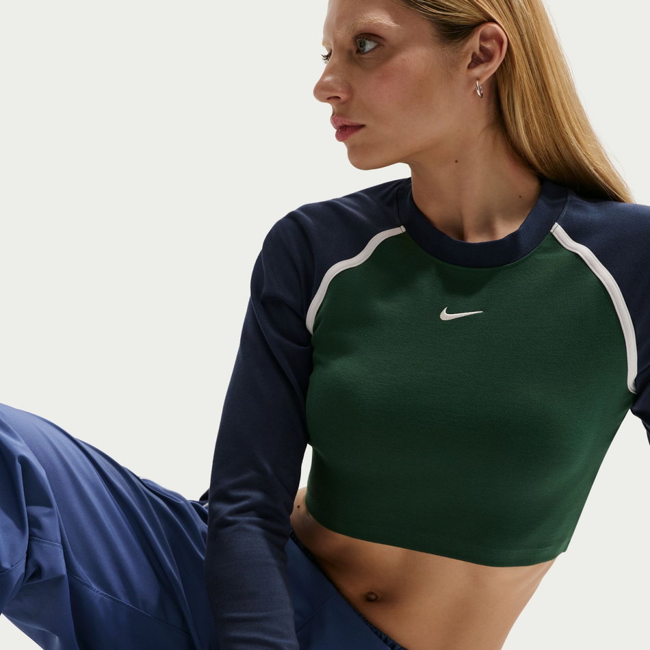 Street Ls Body Bold Crew Kısa Kadın Yeşil Sweatshirt