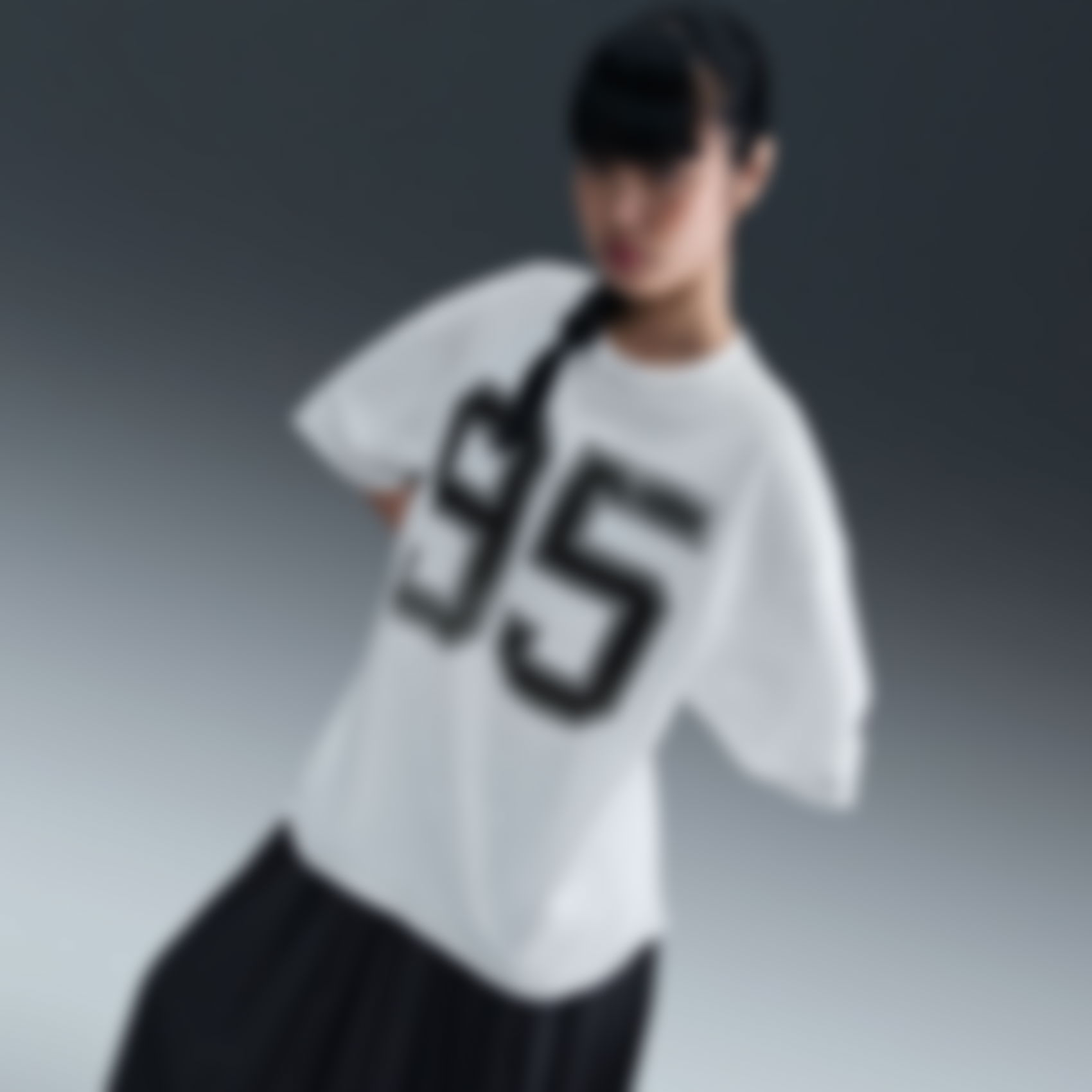 NIKE - Street SS Oversized Tee Kadın Beyaz Tişört