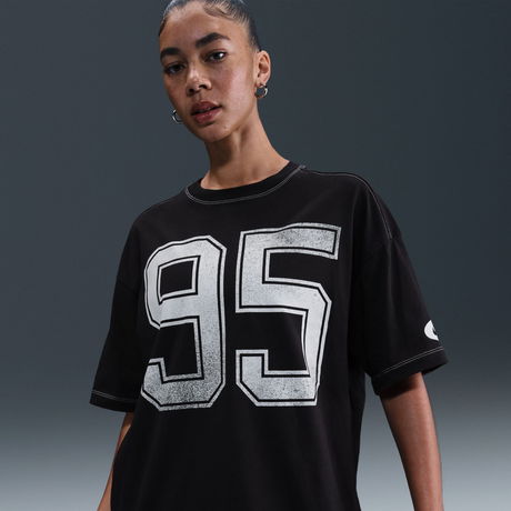 NIKE - Street SS Oversized Tee Kadın Siyah Tişört