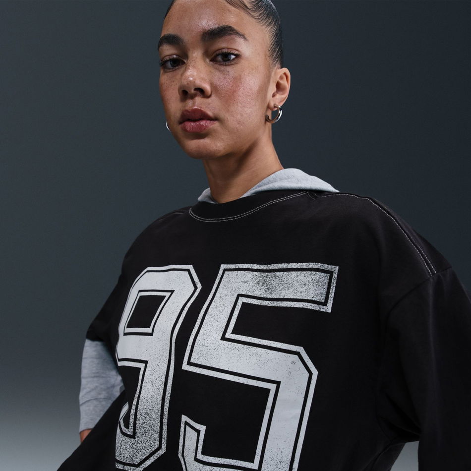 Street SS Oversized Tee Kadın Siyah Tişört