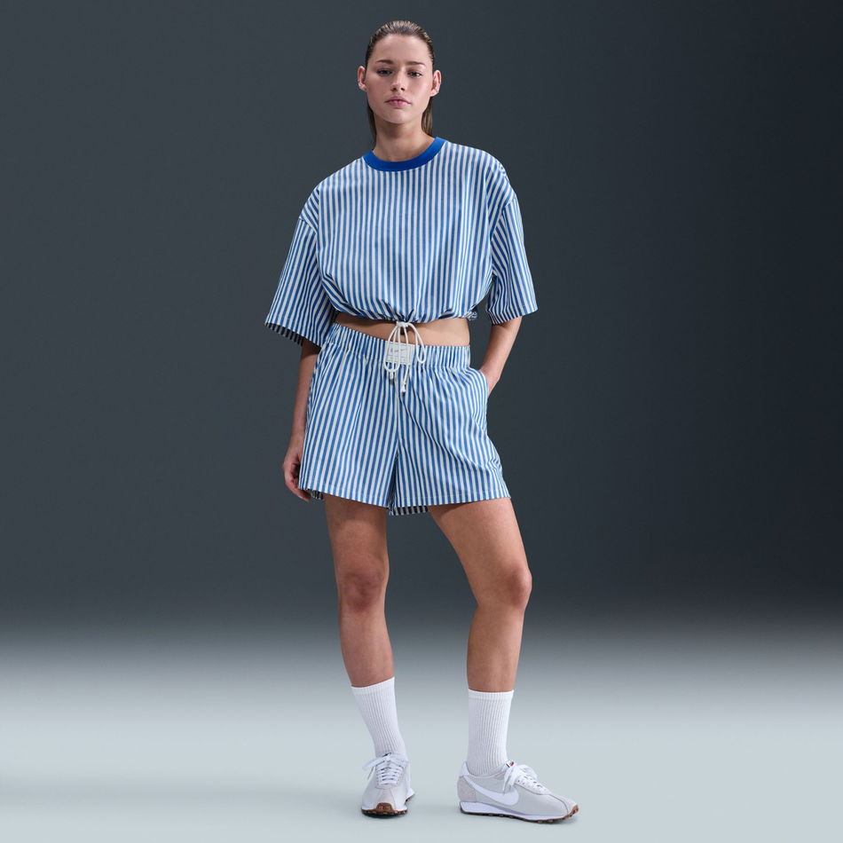 Stripe Poplin Boxy Top Kadın Tişört
