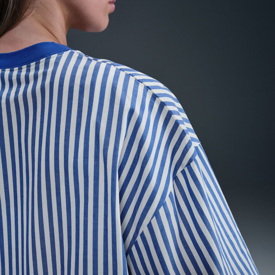 Stripe Poplin Boxy Top Kadın Tişört